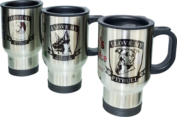 Personalized Text Stainless Steel Travel Mug - Dog Breed