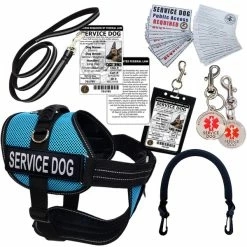 Service Dog Kit - Air-Tech Mesh Service Dog Vest Harness + Registered Service Dog ID