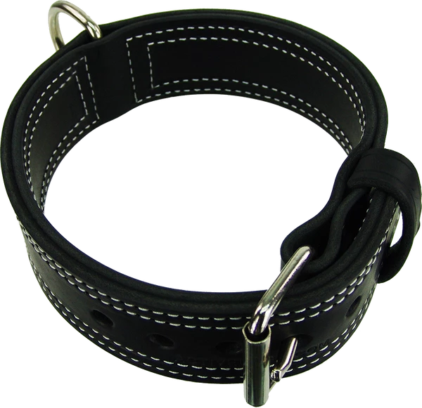 Center D-Ring Leather Dog Collar 2" - Image 2