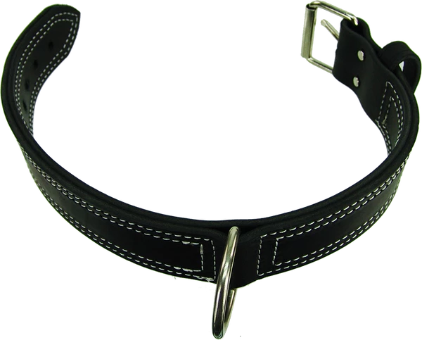 Center D-Ring Leather Dog Collar 2" - Image 4