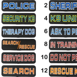 Embroidered Collar Patch 2x6