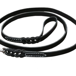 Braided Leather Dog Leash 3/4" - 6 Feet Long