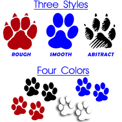 Vinyl Paw Print Decal Deluxe Package