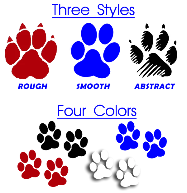 Vinyl Paw Print Decals