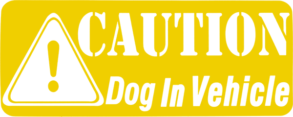 Caution Dog In Vehicle Decal