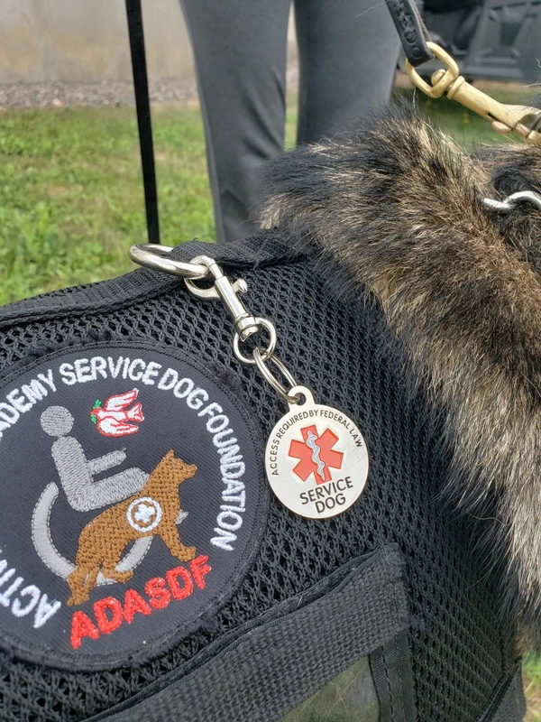Service Dog Tag Medical Alert - ADA Access Required Chrome Tag - Image 5