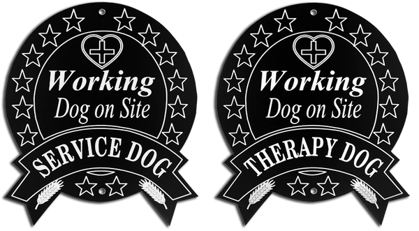 Engraved Therapy/Service Dog Sign - Image 2