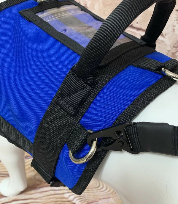 Rigid Clip-On Service Dog Bridge Handle W/Chrome Service Dog ID Band - 12" - Image 5