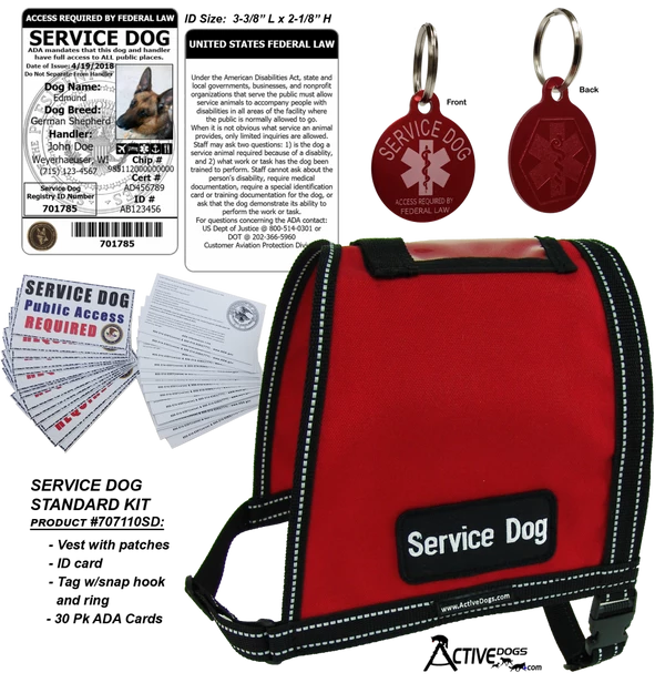 Standard Service Dog Vest Starter Kit