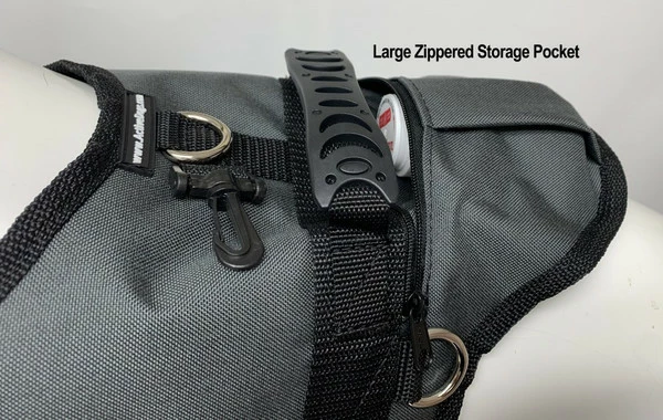 Padded Harness Vest With Zippered Pocket - Image 6