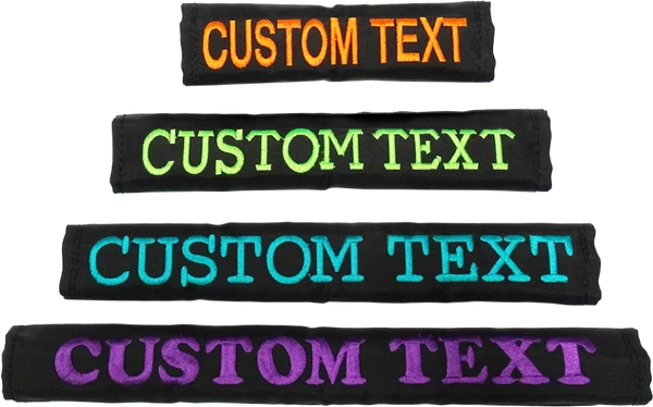 Custom Text Leash Wrap & Chest Strap Cover