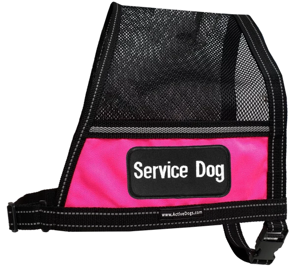 Service Dog Mesh Cape Vest W/ Clear Vinyl Pocket
