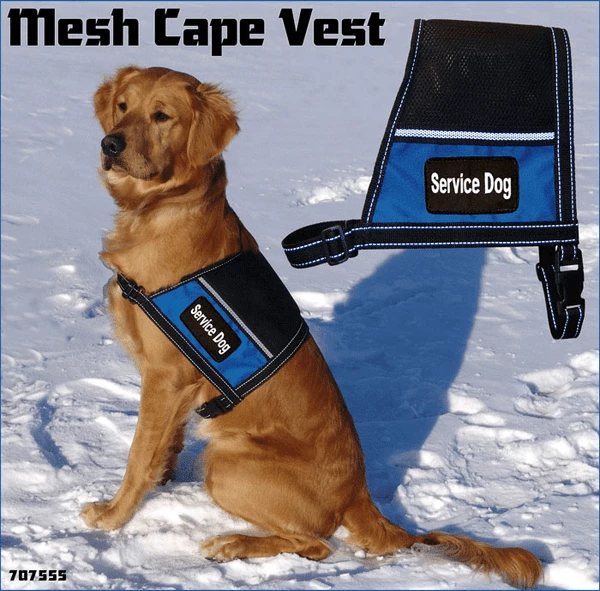 Service Dog Mesh Cape Vest W/ Clear Vinyl Pocket - Image 8
