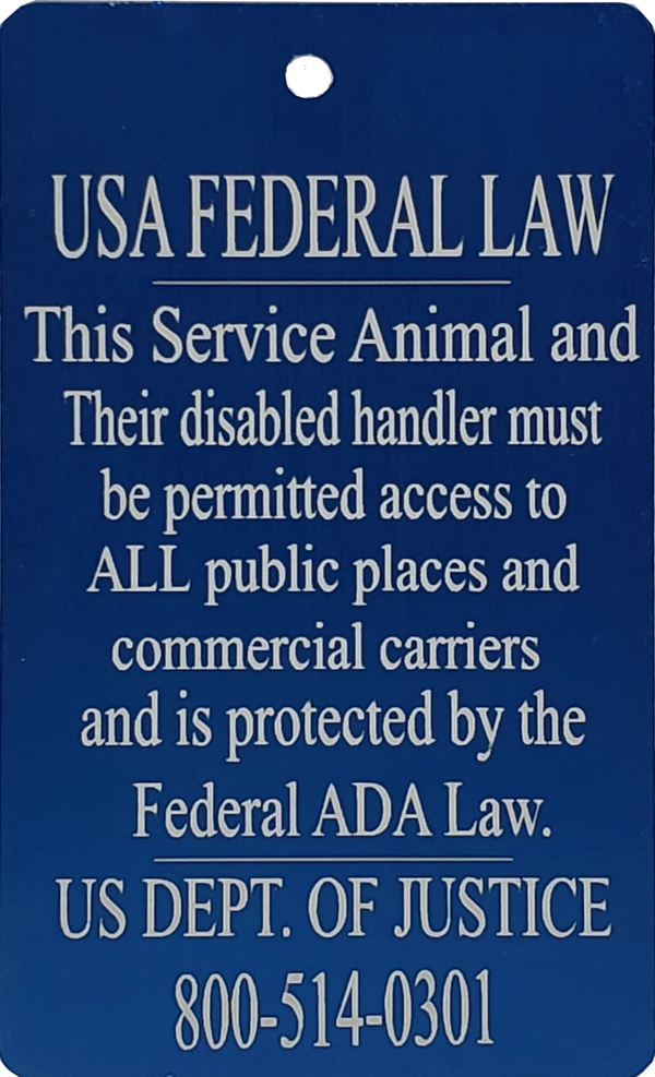 Custom Engraved Service Dog Metal Badge - Image 2