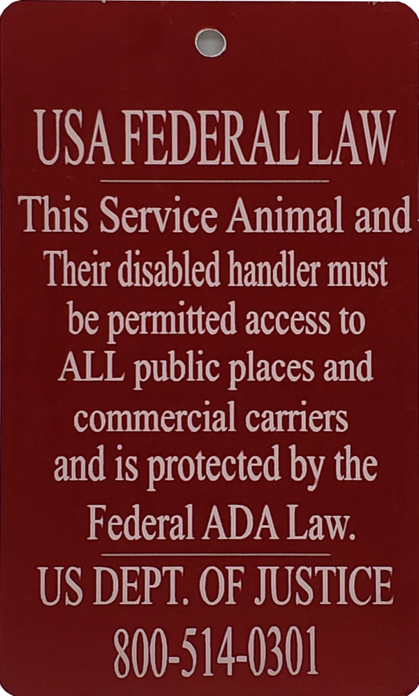 Custom Engraved Service Dog Metal Badge - Image 6