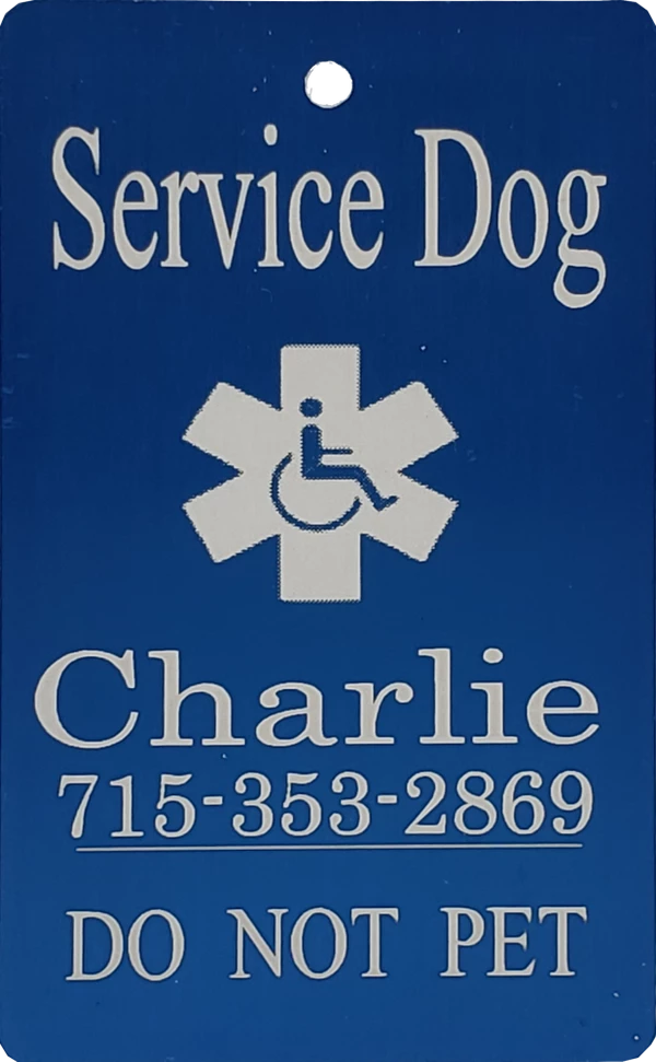 Custom Engraved Service Dog Metal Badge - Image 5