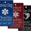 Custom Engraved Service Dog Metal Badge