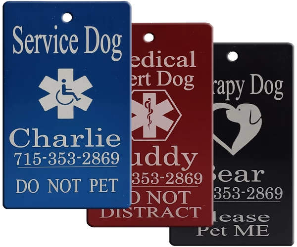 Custom Engraved Service Dog Metal Badge