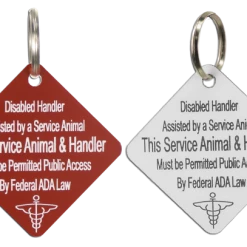 Disabled Handler With Service Dog Tag