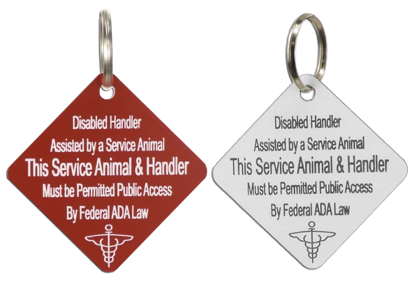 Disabled Handler With Service Dog Tag