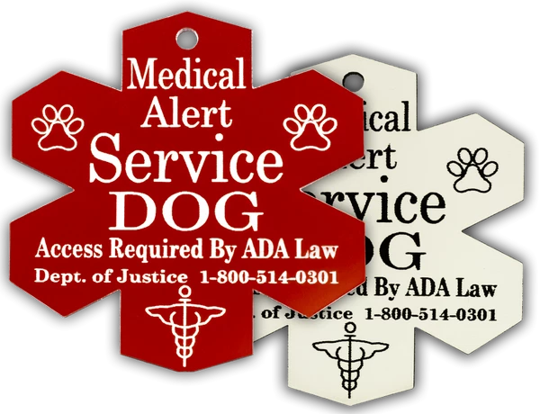 Engraved Medical Alert Dog Tag For Service Dogs