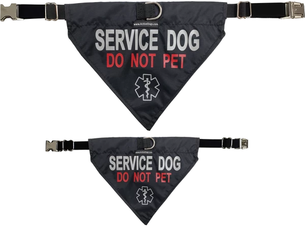 Service Dog Reflective Bandana Dog Collar