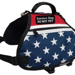 American Patriotic Service Dog Dual Pocket Vest