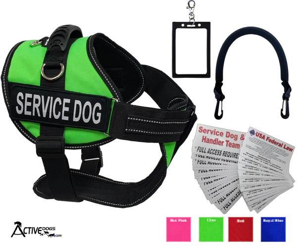Service Dog Starter Kit - Padded Air-Tech Service Dog Harness Vest + Clip-on Bridge Handle & More - Image 14
