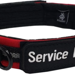 Service Dog Reflective Patch Collar W/ Handle