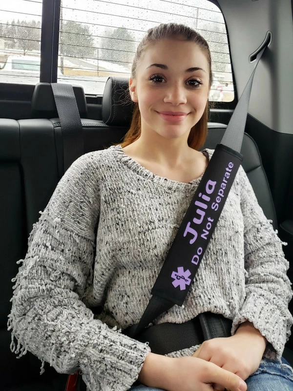 Custom Text Medical Alert Padded Seat Belt Cover - Image 8