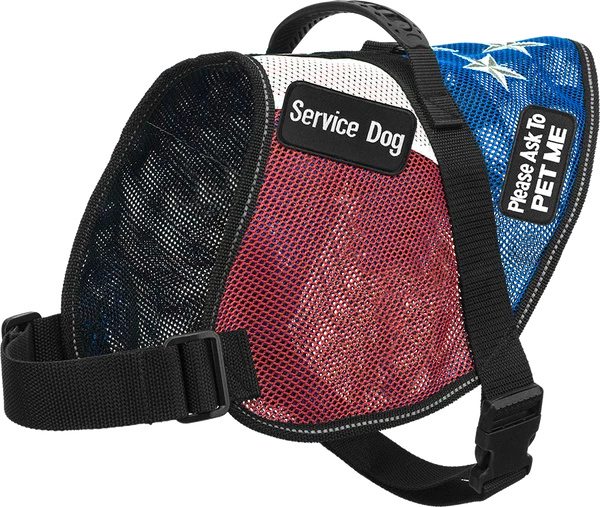 Patriotic Mesh Service Dog Vest