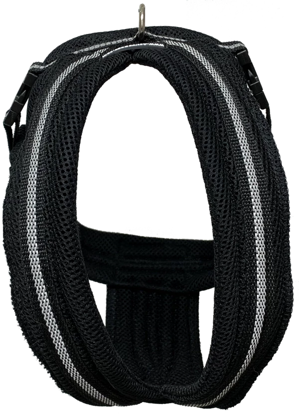 Padded Easy Walk Harness No Pull Dog Vest- Black Reflective Spacer Mesh - Image 14