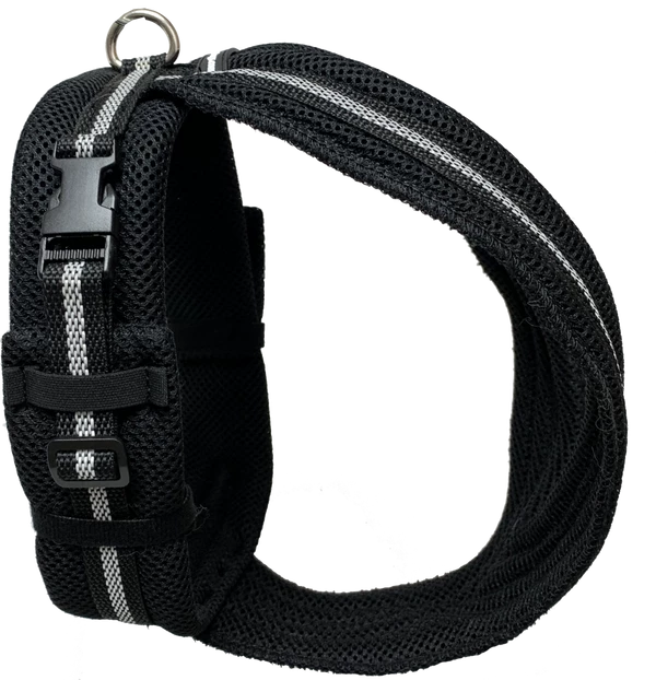 Padded Easy Walk Harness No Pull Dog Vest- Black Reflective Spacer Mesh - Image 9