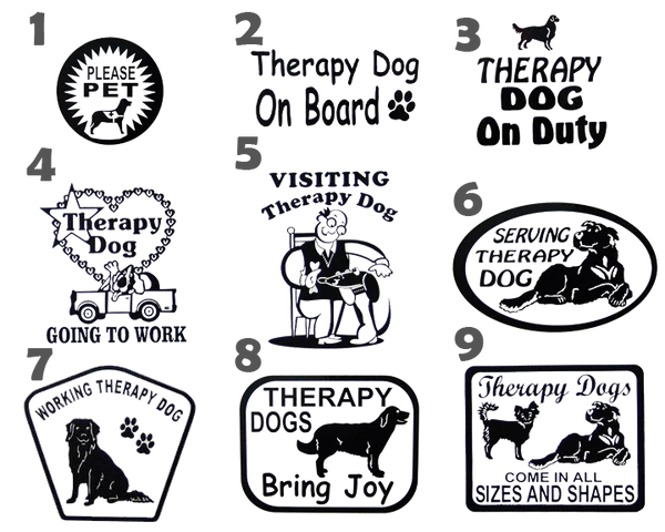 Vinyl Therapy Dog Decal