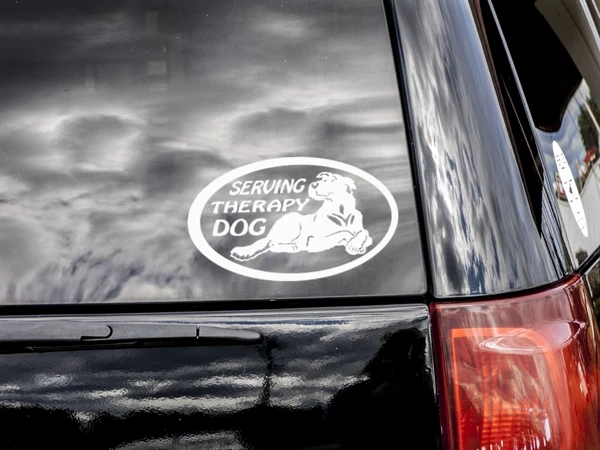 Vinyl Therapy Dog Decal - Image 2