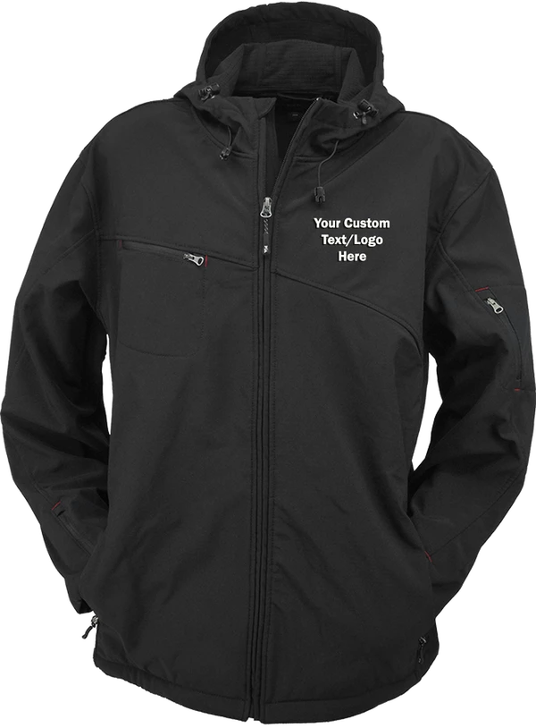 Custom Logo Hooded Softshell Jacket